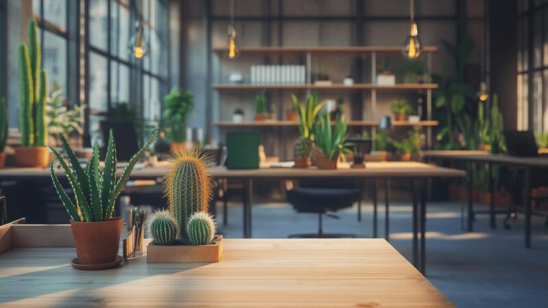 Amenager son open space avec des cactus decoratifs : les regles anti-allergies